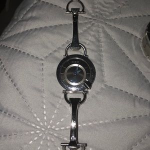 Gucci stainless w black face